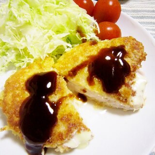 薄切り肉deチーズとんかつ